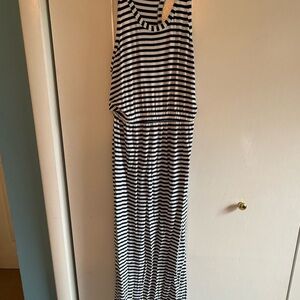 J.Crew Navy and White Striped Dress